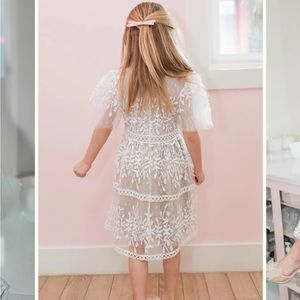 IVY CITY CO MINI SICILY DRESS WITH FLUTTER SLEEVES